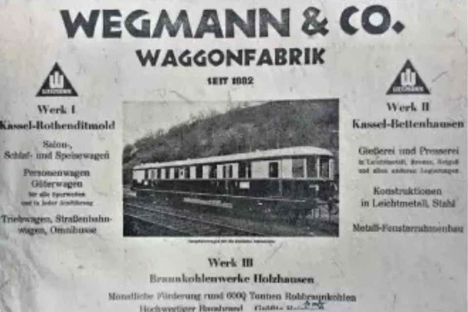 Wegmann & Co. Waggonfabrik Firmenschild